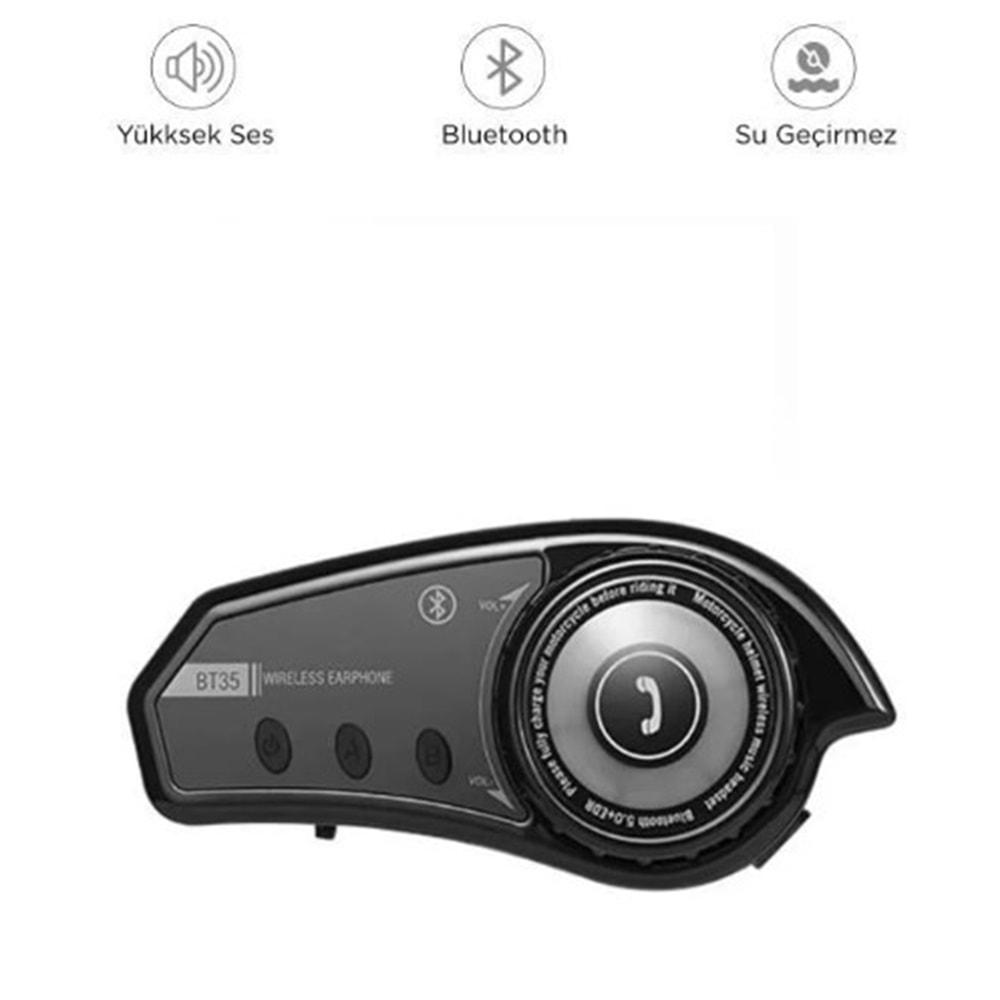 Torima BT35 Rgb Renkli Işıklı ve Yüksek Sesli Bluetooth Kask Intercom Motosiklet Interkom Kulaklık