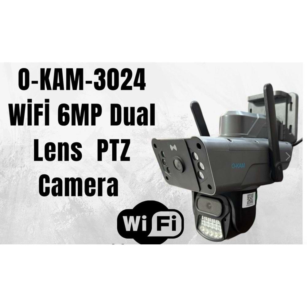 O-KAM Pro 3024 6MP Dual Lens Wi-Fi PTZ Kamera