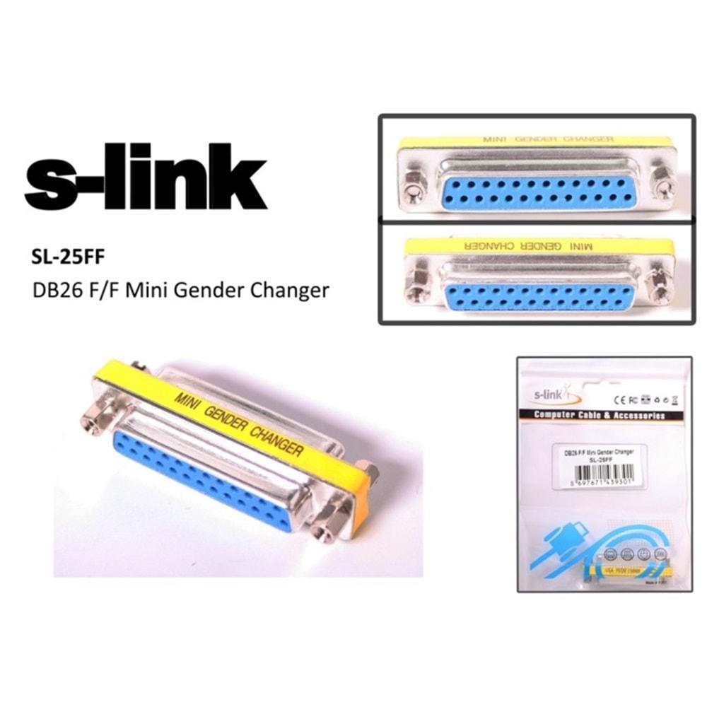 S-link SL-25FF DB25 F/F Mini Çevirici