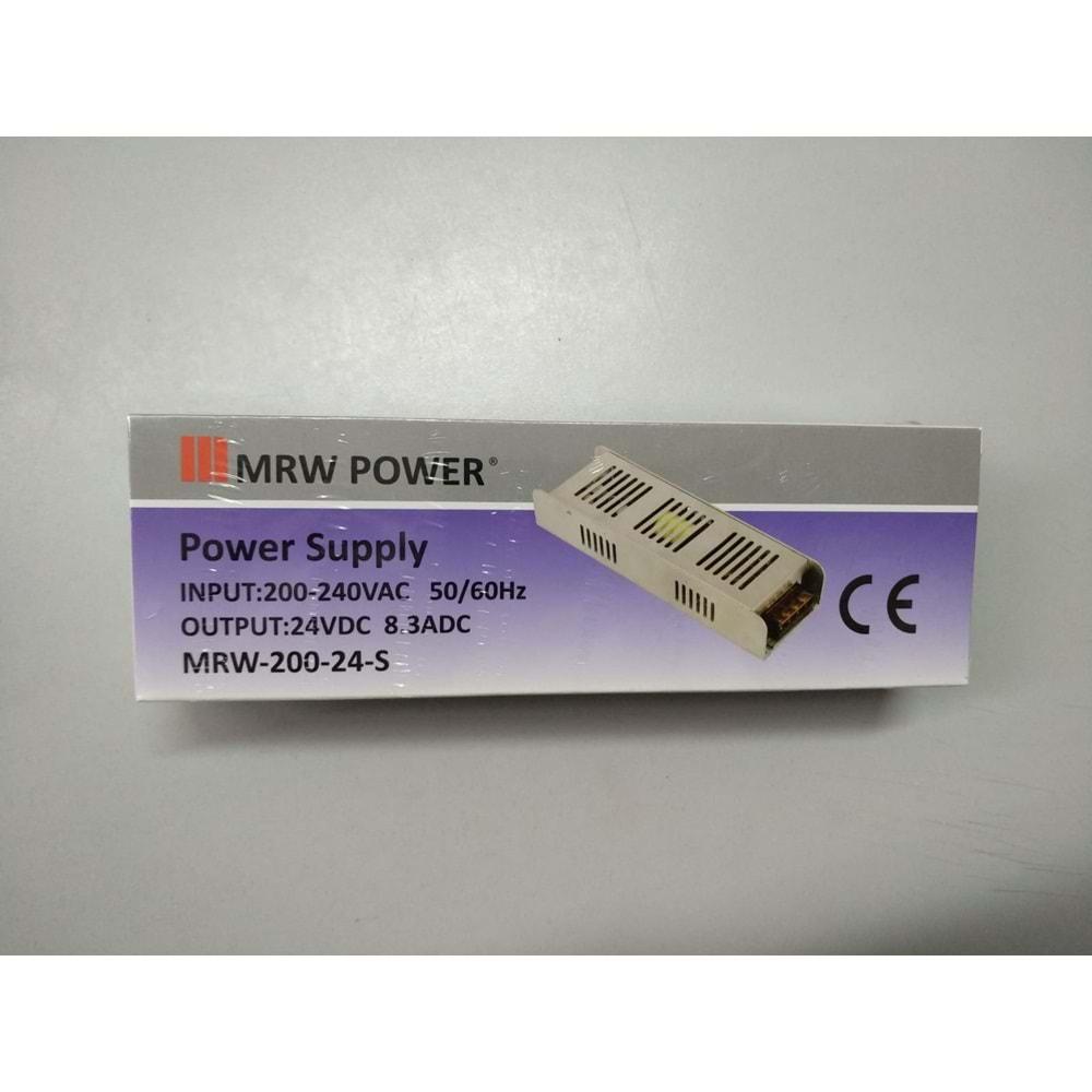 Mrw Power MRW-200-24-S 24 Volt 8.3 Amper Metal Kasa Slim Adaptör