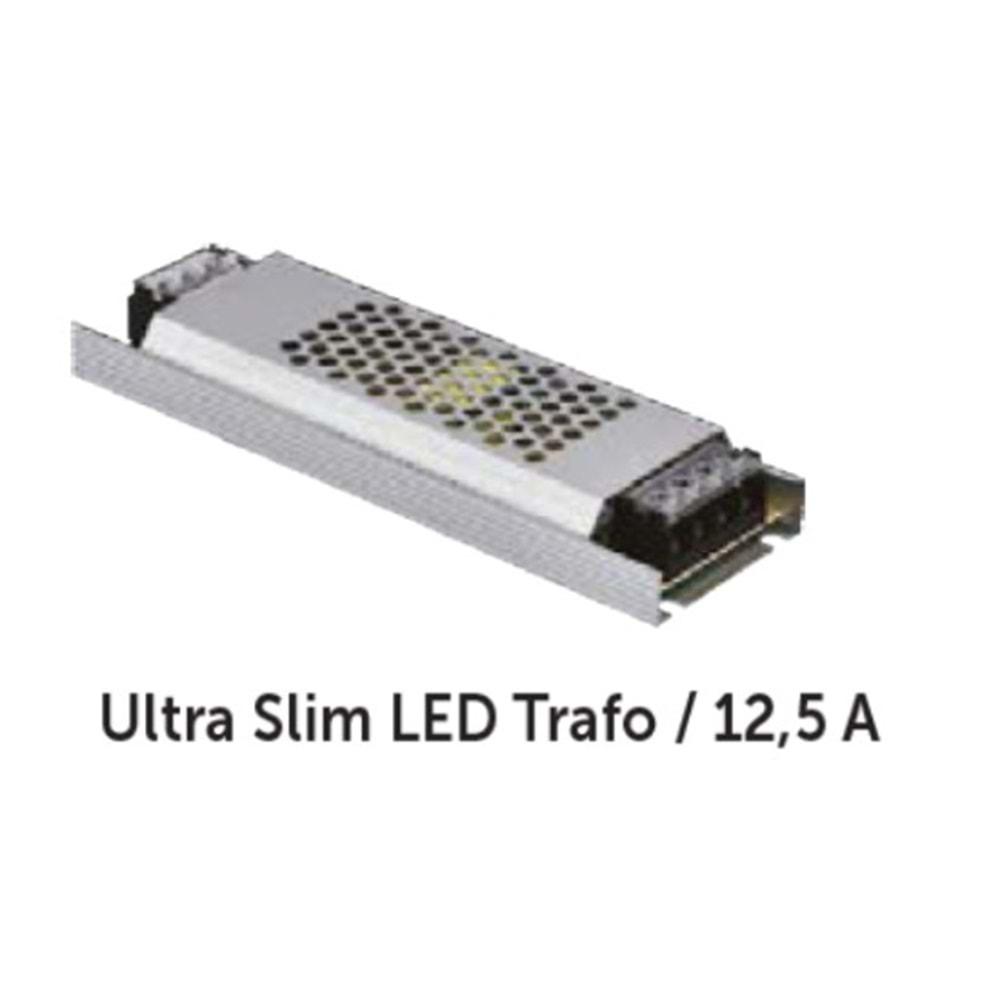 İnoled 2146 12 Volt 12.5 Amper Ultra İnce Tip Led Trafo - 120 Watt - 12 Metre Led İçin