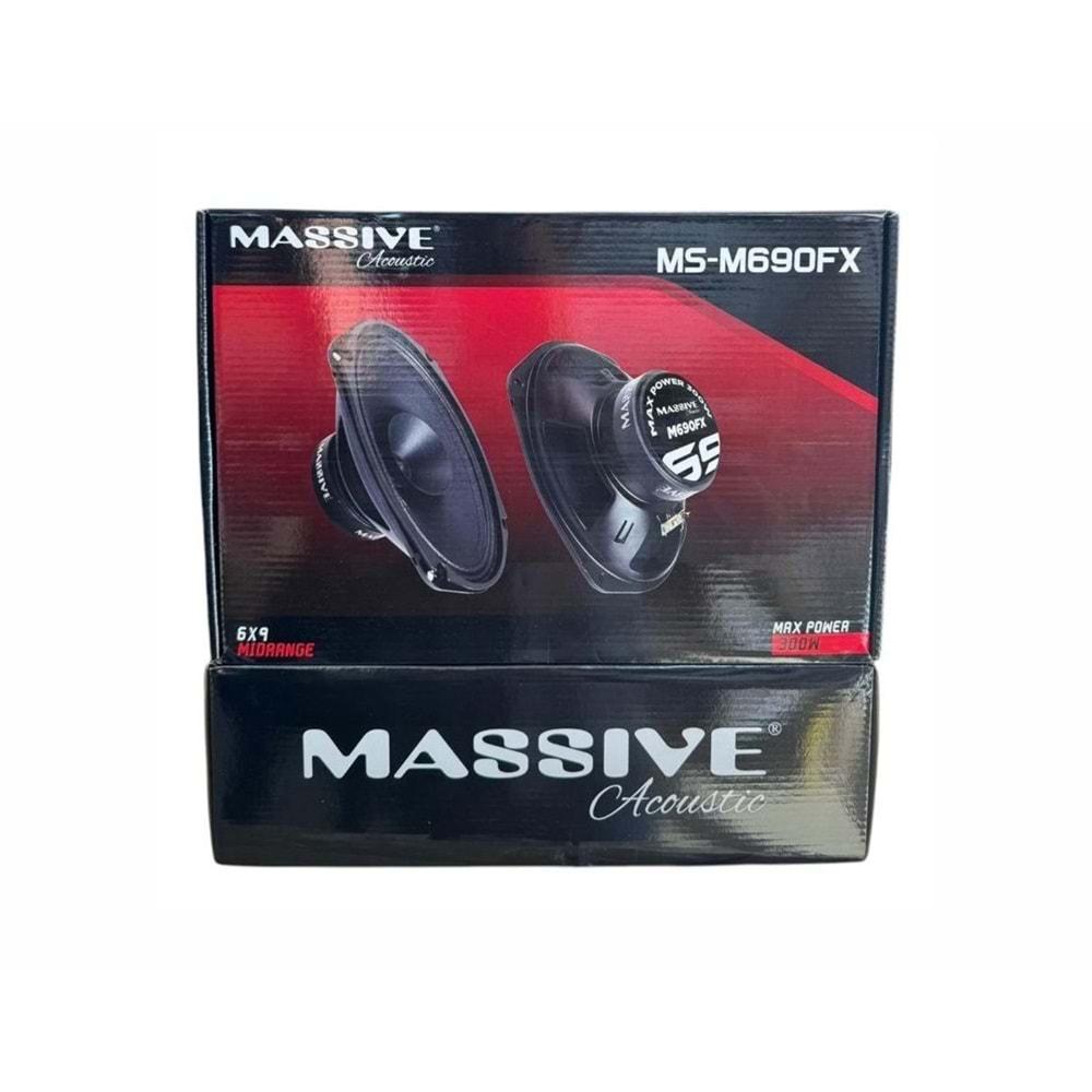 Massive MS-M690FX 300 Watt Max Power + 120 Watt RMS Power Oval Midrange 2 Li Paket Halinde