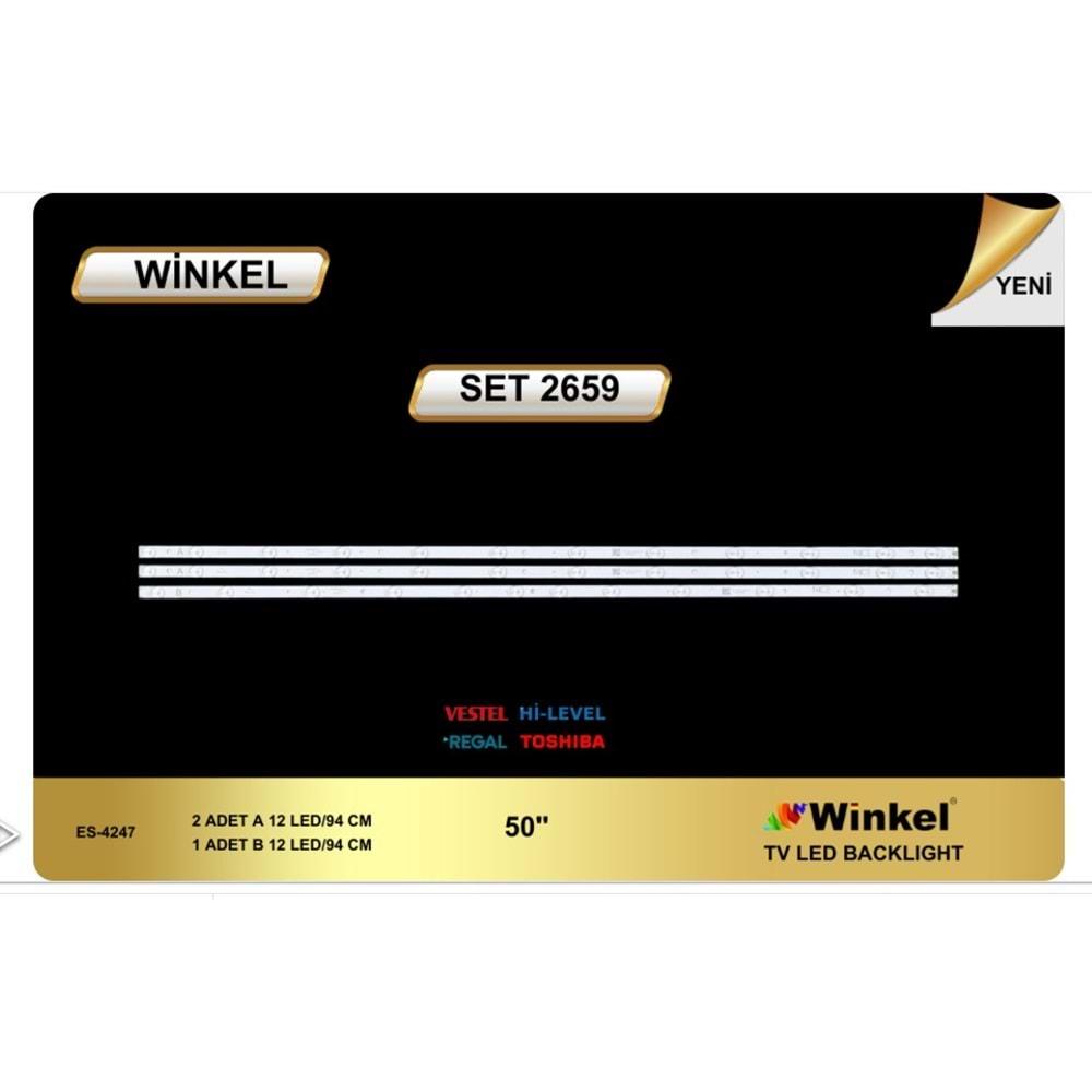 Winkel SET-2659 VESTEL TV D LED TAKIMI 3 PARÇA