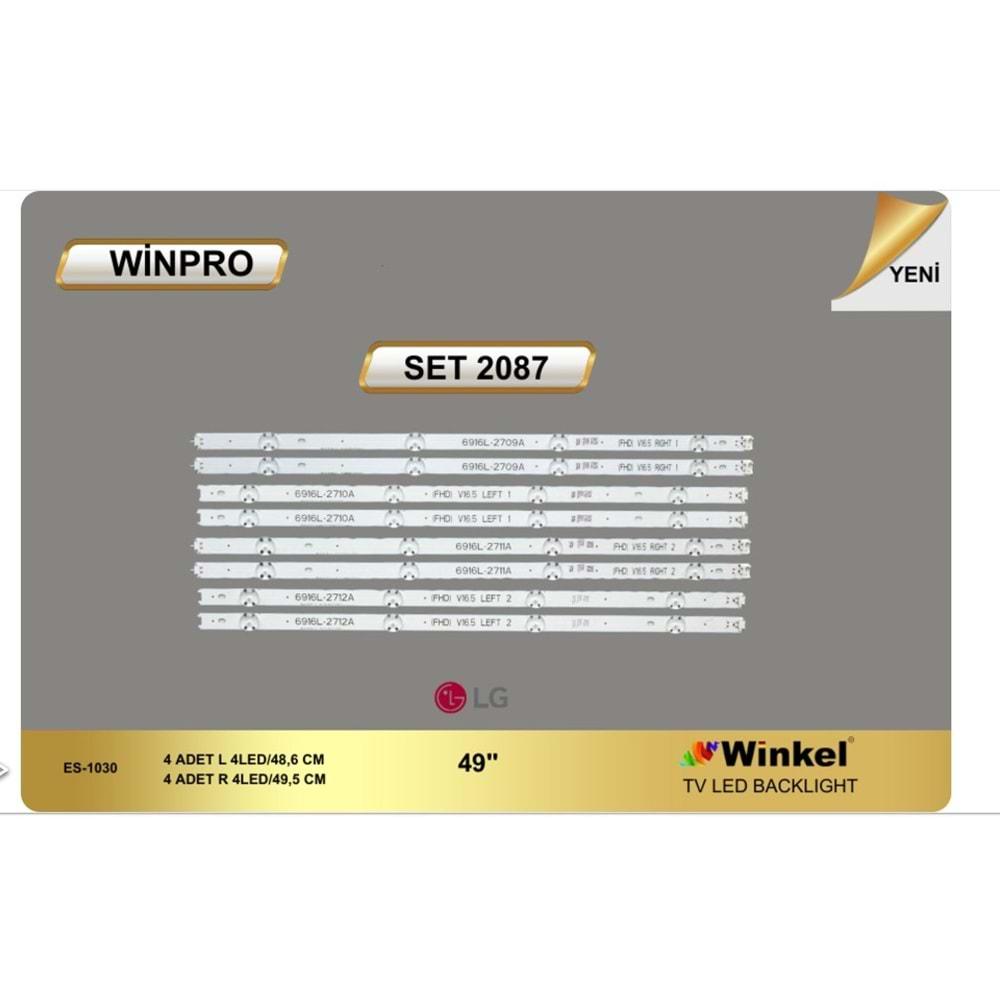 Winkel WinPro SET-2087 8 PARÇA LG (49UH650V) (49UH610VZB) (49UH6500) (49UH661V) (Takım)=Fully SET-1030=Mate LED588/589/590/591