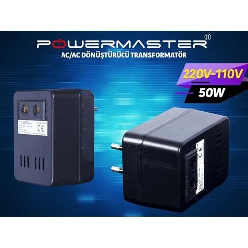 Powermaster 18707 220/110 50VA AC-AC Dönüştürücü Adaptör