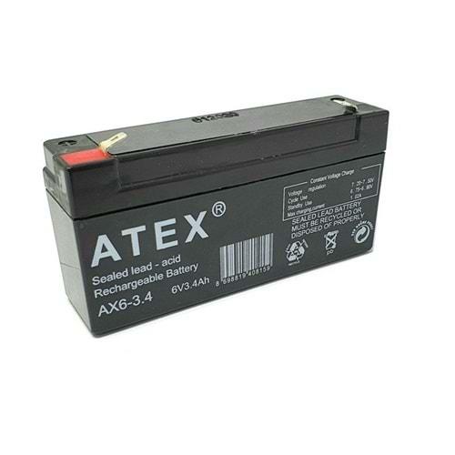 Atex 6 Volt 3.4 Amper Kuru Akü