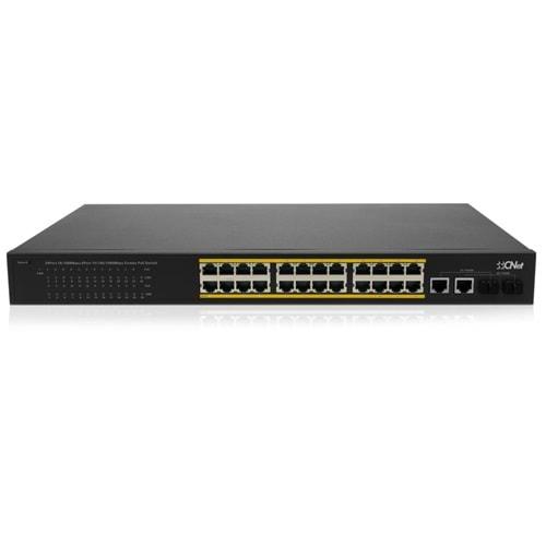 Cnet CSH2422GSP 24 Port 10/100 PoE, 2xRJ45, 2xSFP Combo Port 300W PoE Switch