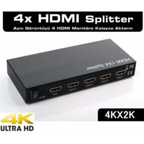 Uptech HDMI-1404 1X4 1 Giriş 4 Çıkış Ultra Hd 2160P 4K X 2K Hdmı Splitter