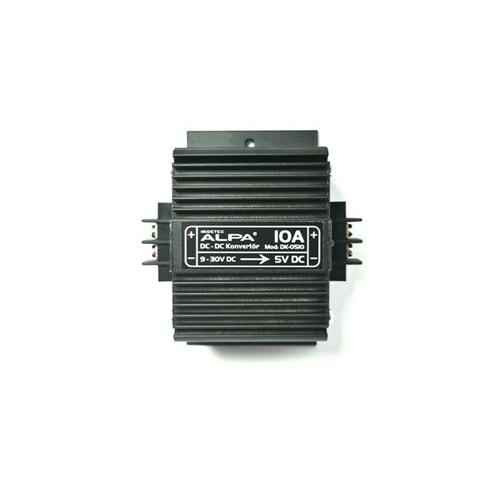 Alpa DK-0510 9-30 Volt Arası Giriş - 5 Volt Çıkış 10 Amper Dönüştürücü Adaptör