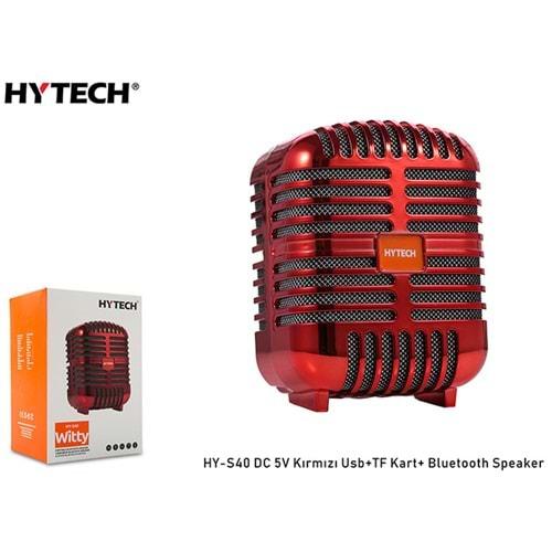 Hytech HY-S40 Kırmızı Usb+TF Kart DC 5V Bluetooth Speaker