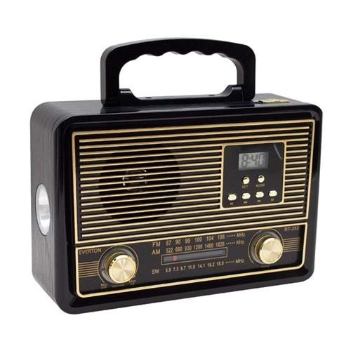 Everton RT-352 Bluetooth Usb-Sd-Aux-Fm Digital Saatli Nostaljik Radyo