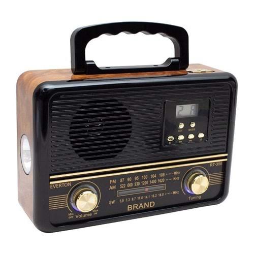 Everton RT-356 Bluetooth Usb-Sd-Aux-Fm Siyah Nostaljik Radyo
