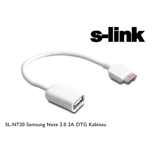 S-link SL-NT20 Samsung Note 2.0 2A Otg Kablosu Şarj Aleti