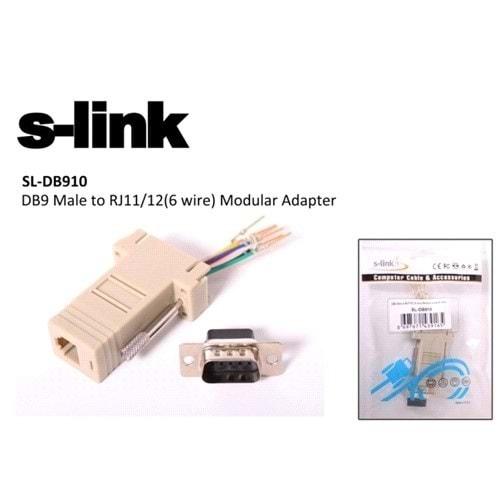 S-link SL-DB910 DB9-Male To RJ11/12 Modular Adaptör