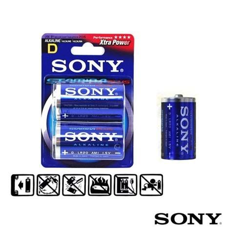 Sony AM1-B2D Alkalin Büyük Boy Pil 2'Li Paket Halinde
