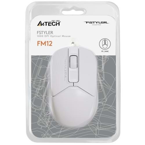A4 Tech FM12 Usb Fstyler Beyaz Optik 1000 Dpi Mouse
