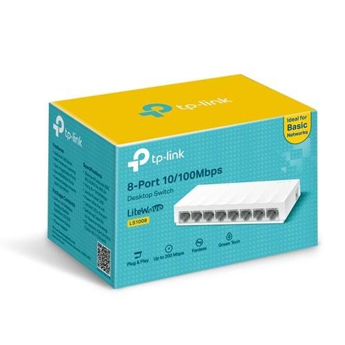 TP-Link LS1008 8-Port 10/100 Mbps Masaüstü Switch