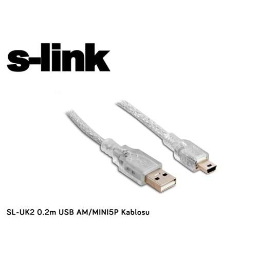 S-link SL-UK2 0.2 Cm Usb Am/Mini 5 Pin Kablosu