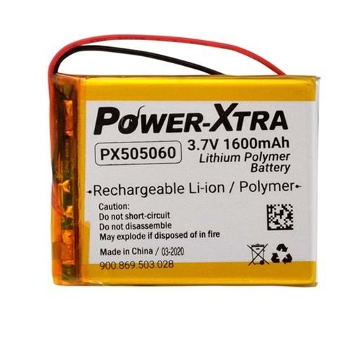 Power-Xtra PX505060 3.7V 1600 mAh Li-Polimer Pil-Devreli-2.0A
