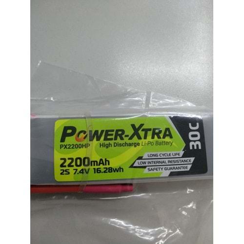 Power-Xtra PX2200HP 2S 7.4V 16.28wh 2200 mAh 30c Li-Polimer Pil