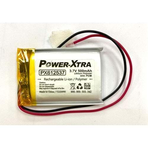 Power-Xtra PX612537 3.7 Volt 500 mAH Li-Polimer Pil Devreli 2.0A