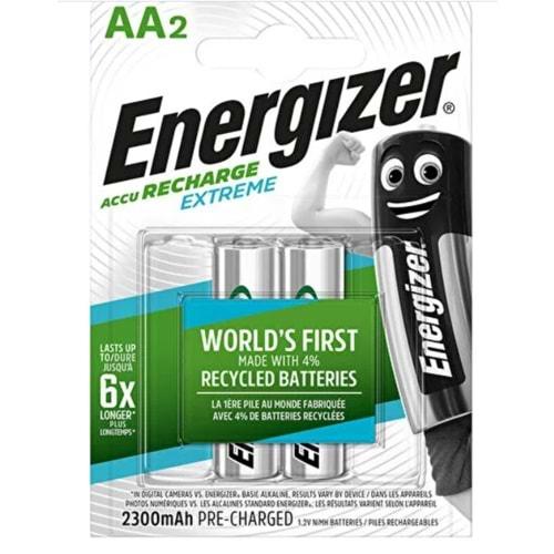 Energizer Extreme Recharge AA 2300 mAh - 2 Li Paket Halinde