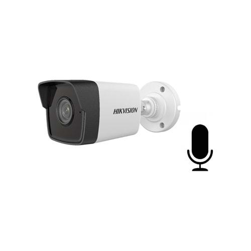 Hikvision DS-2CD1043G0-IUF 4 MP+4mm Lens+H265+ 30 Metre Gece Görüşü+SD Kart+PoE+Dahili Mikrofon+ IP Bullet Kamera