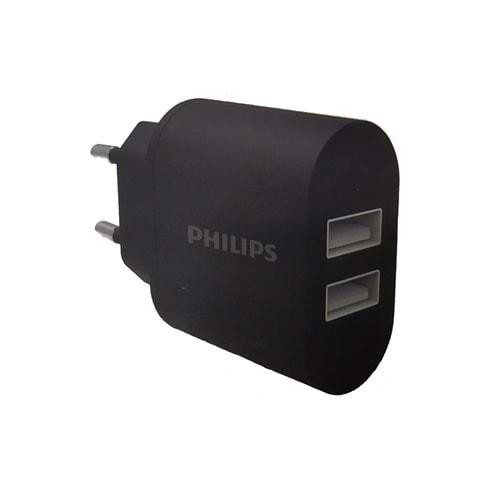 Philips DLP1302NB/51 15.5W 2.1A + 1A Çift USB Akıllı Şarj Cihazı