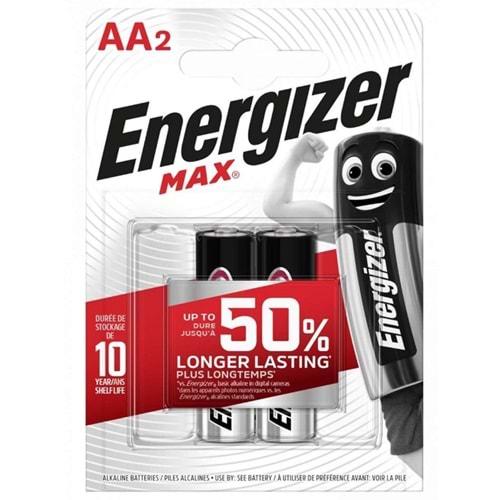 Energizer Max AA LR06 Alkalin Kalem Pil 2 Li Paket Halinde