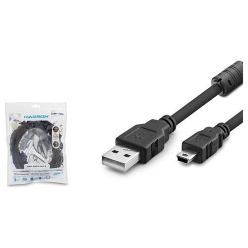 Hadron HDX7523 Kablo USB To Mini USB 3m Siyah Kablo