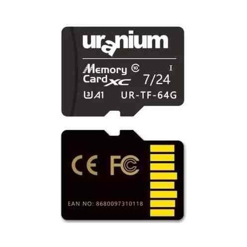 Uranium UR-TF-64G 64 GB Mıcro Sd Card 7/24 Surveıllance 60/30MBS Hafıza Kartı