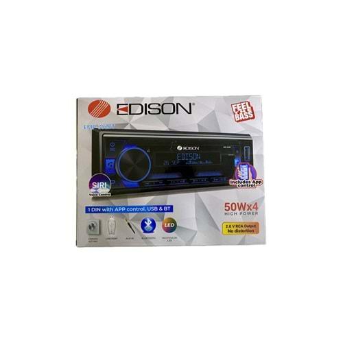 Edison ED-352BT App/Voice Control+Usb+Bluetooth+Multicolor+FM+Aux+4x50 Watt Oto Teyp