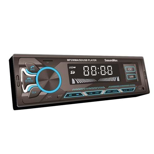 Soundmax SX-MX7G 4x50 Watt Çift Usb + Aux + Fm + Bluetooth Oto Teyp