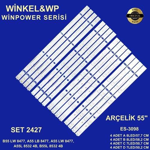Winpower SET-2427 Arçelik-Beko Tv Led (ZBJ60600AB) (LED867A55) (LB5324) (A55LB8477) (A55LW847) (A55LB9486) (Takım)=Mate LED867