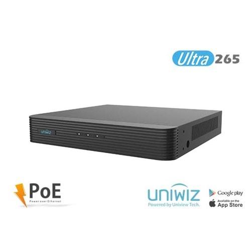Uniwiz NVR-104E2 4 Kanal Network Video 8MP NVR Metal Kayıt Cihazı