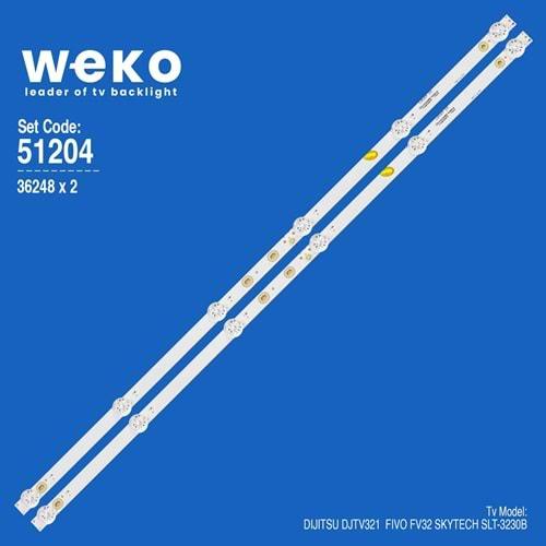 Weko Wkset-6204 36248x2 Dijitsu Tv Led (SJCXD3200601) (3030HSM) (DJTV 321) (SLT320B) (Takım)