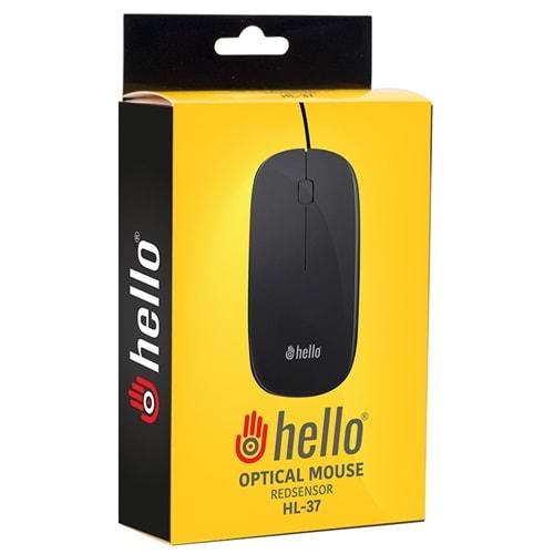 Hello 18737 HL-37 1000 DPI Optik Kablolu Slim Mouse