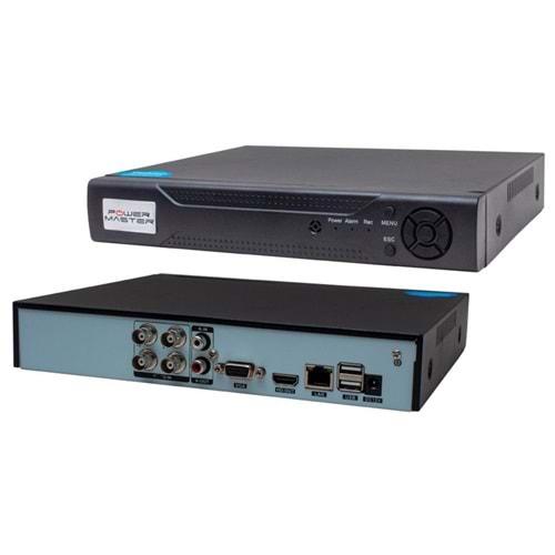 Powermaster PM-12180 4 Kanal 5MP Destekli 1080N H265 XMEYE Video Çıkışlı DVR/XVR Kayıt Cihazı