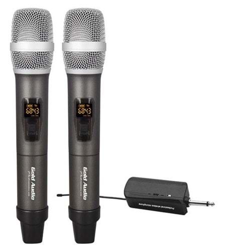Gold Audio GX-832EE Çift Kanallı UHF - El+El Kablosuz Mikrofon