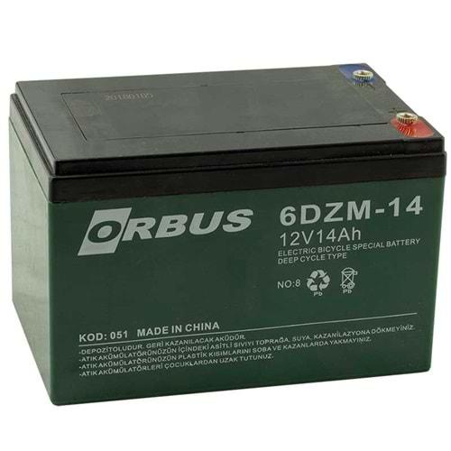 Orbus 31327 KIJO 12 Volt 14 Amper Elektrikli Bisiklet Aküsü (150x97x95 Mm)