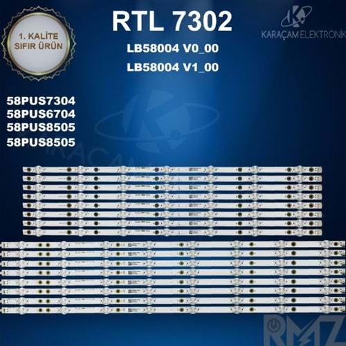 RTL-7302 Philips 58 /PHILIPS 58PUS7304/12, 58PUS7304 LED BAR,LB58004 V0_00 , LB58004 V1_00 (58PUS8505)(58PUS7304/12)(LB58004)