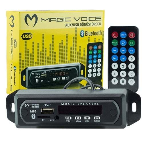 Magicvoice 16399 USB-400 Bluetooth+Aux+Usb+Sd Kumandalı Oto Teyp Çevirici Digital Player