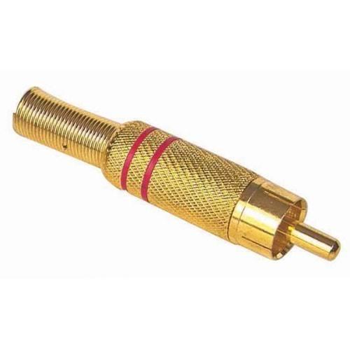 Powermaster 1290 Tos Rca Erkek/Kırmızı Çizgili Gold Fiş