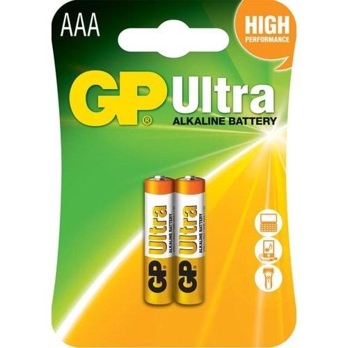 GP Ultra GP24AU AAA Alkalin İnce Kalem Pil - 2 Li Paket Halinde