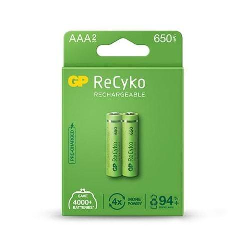 Gp Reycko 650 mAh AAA Şarjlı İnce Kalem Pil 2 Li Paket Halinde