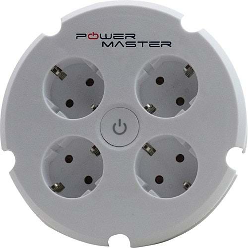Powermaster 16891 4 Lü 1.5 Metre Kablolu Yuvarlak Akım Korumalı Priz