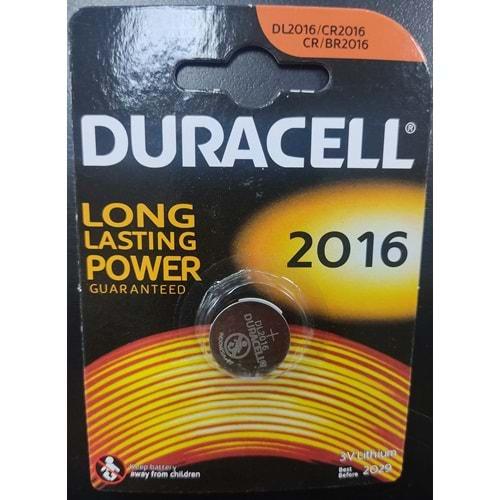 Duracell CR-2016 3 Volt Para Pil Tekli Paket