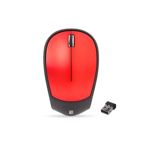 Everest SM-340 USB Kırmızı 3D Optik Süper Sessiz Alkalin Pilli Kablosuz Mouse