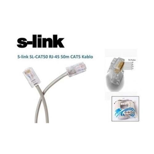 S-link SL-CAT50 RJ-45 50m CAT5 Kablo Ethernet Kablo