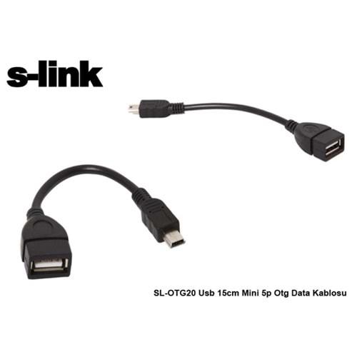S-link SL-OTG20 Usb 15 Cm Mini 5 Pin Otg Data Kablosu